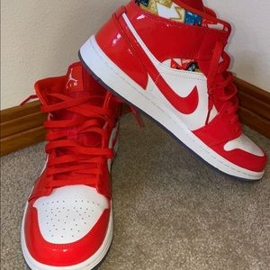 Jordan 1 mid Barcelona Sweater Red